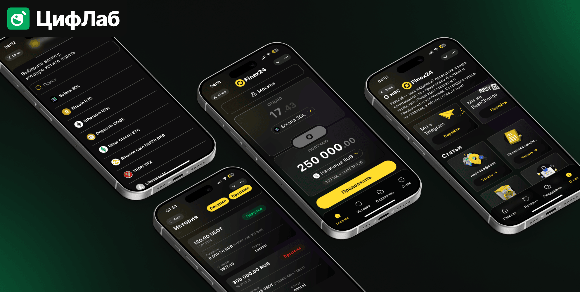 Telegram-приложение для обмена криптовалюты